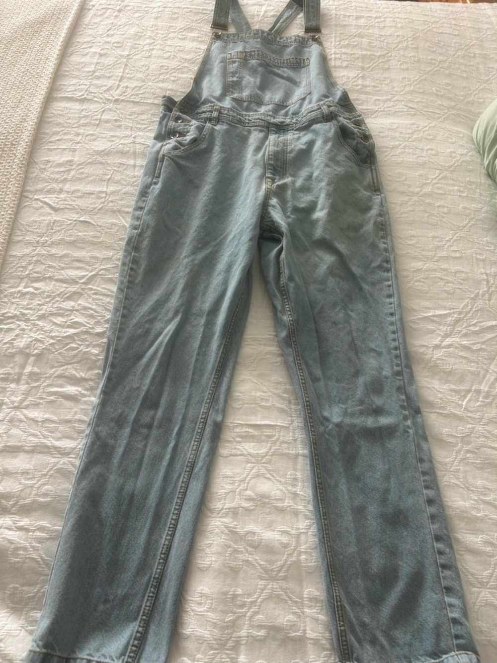 Light Blue Denim Overalls Jeans - Women